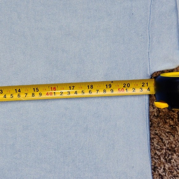 Eileen Fisher Merino Wool Blend Light Blue Knit Tunic Sweater Small - Picture 4 of 5